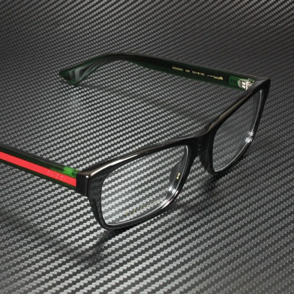 Gucci Black Red 55mm Eyeglasses